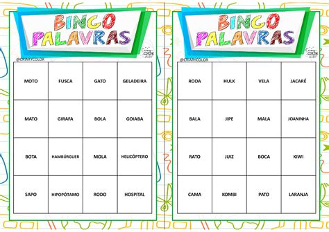 bingo de portugues